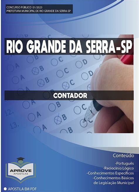 APOSTILA RIO GRANDE DA SERRA CONTADOR Aprove Apostilas