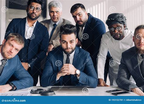 Multiracial Group Of Business Team Consisting Of Men Only With