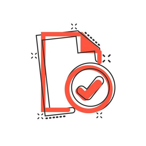 Premium Vector Compliance Document Icon In Comic Style Approved