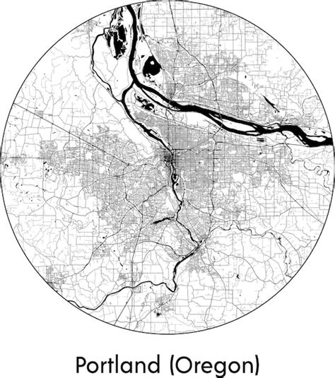 Mapa De La Ciudad Am Rica Del Norte Estados Unidos Portland Oregon