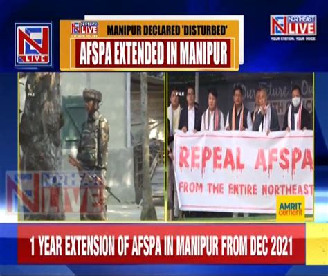 Controversial Act Afspa Extended In Manipur For 1 Year Northeast Live