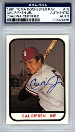 Cal Ripken Jr. Autographed Signed 1981 TCMA Rochester Red Wings Rookie ...