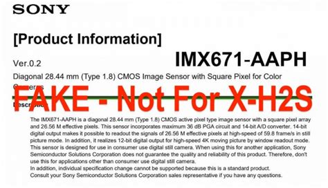 UPDATE: IMX671 is NOT the Sensor of Fujifilm X-H2S - Fuji Rumors