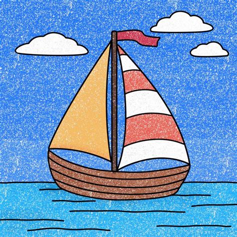 How To Draw A Boat Helloartsy