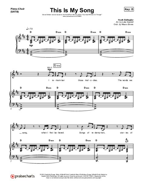 This Is My Song Choral Anthem SATB Sheet Music PDF North Point