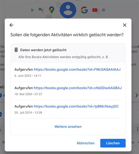 how to delete google my activity