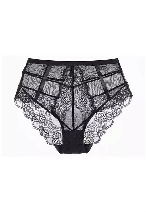 Buy ZITIQUE Romantic Lace Lingerie Set Bra And Panty Black Online ZALORA Philippines