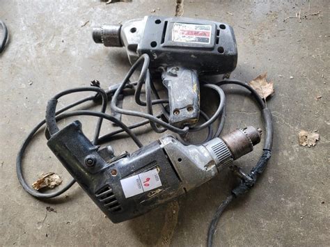 2 1/2" corded electric drills | Live and Online Auctions on HiBid.com