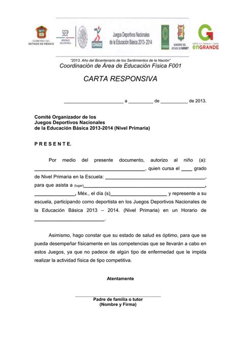 2 Carta Responsiva De Padres Para Trabajar New Porn Sex Picture