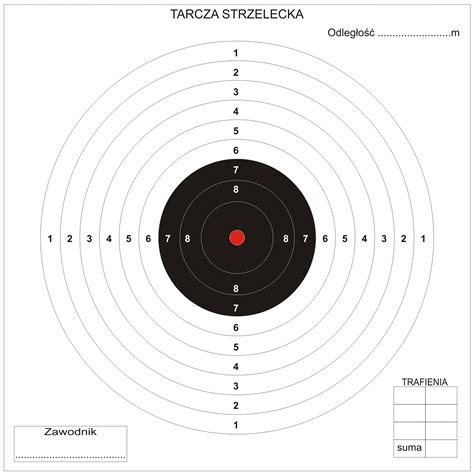 Tarcze Strzeleckie Tekturowe Cel X Cm Szt