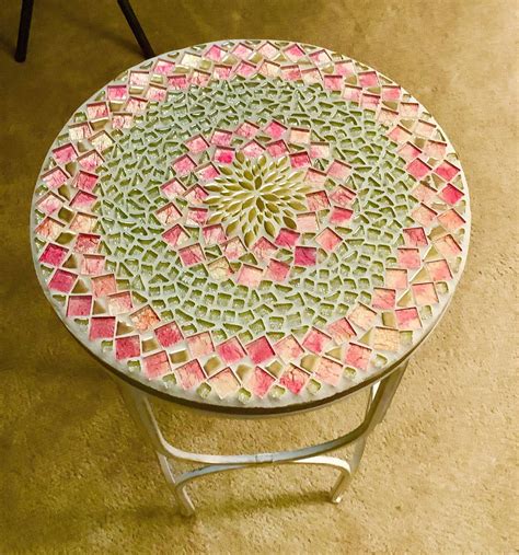 Mosaic Side Table Made To Order Etsy In 2021 Mosaic Table Top