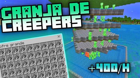 Granja de Creepers Pólvora Fácil y Compacta Para Minecraft Bedrock 1 21