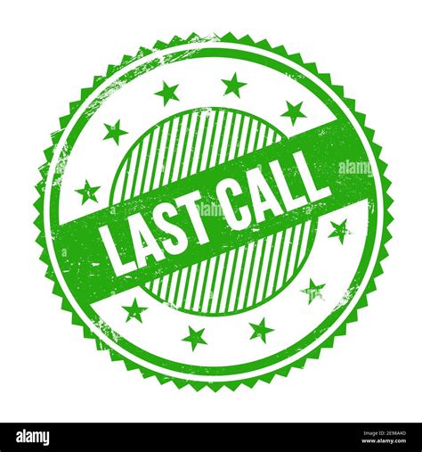 call text written  green grungy zig zag borders  stamp