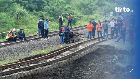 Jalur KA Di Bogor Tergerus Longsor Perbaikan Butuh 3 Bulan