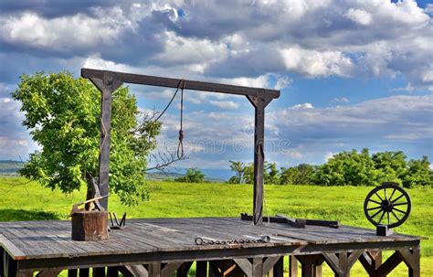 Gallows And Execution Platform In Medieval Fortress Stock Photo - Image ...