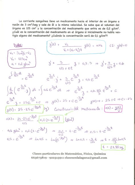 Ejercicio Resuelto Problemas De Mezclas Ecuaciones Diferenciales