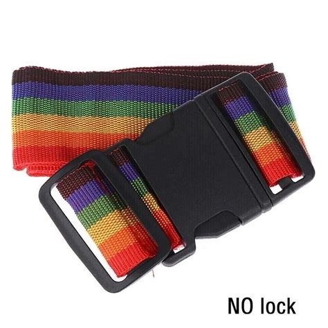 1 X Multicoloured Rainbow Luggage Suitcase Belt Strap Travel Baggage