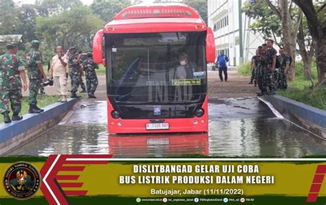 Dislitbangad Gelar Uji Coba Bus Listrik Produksi Dalam Negeri