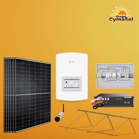 KIT SOLAR HIBRIDO 3 2KWP ACUMULACIÓN 2 4KWH 3 6KW AC