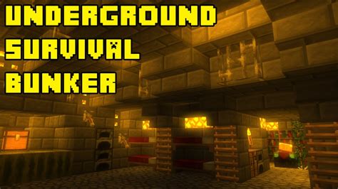 Minecraft Survival Bunker Tutorial How To Build Youtube