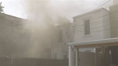 Firefighters Battle 3 Alarm Rowhome Fire In Allentown Pennsylvania Youtube