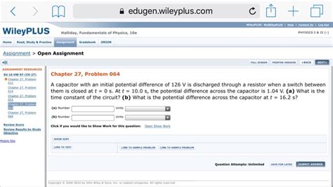 Solved A Capacitor With An Initial Potential Difference Of Chegg