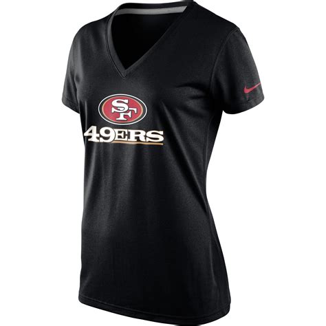 Women's San Francisco 49ers Nike Black Everyday Legend V-Neck ...