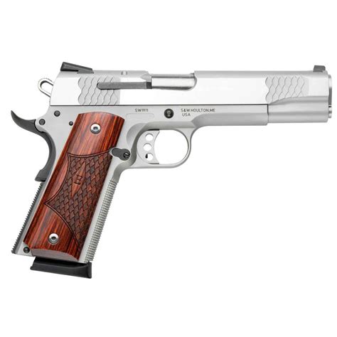 Smith And Wesson 1911 E Series 45 Auto Acp 5in Satin Stainless Pistol 8 1 Rounds Sportsman S