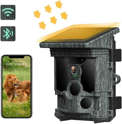 CAMPARK WiFi Trail Camera Solar Powered Native 4K 30fps 46MP Bluetooth