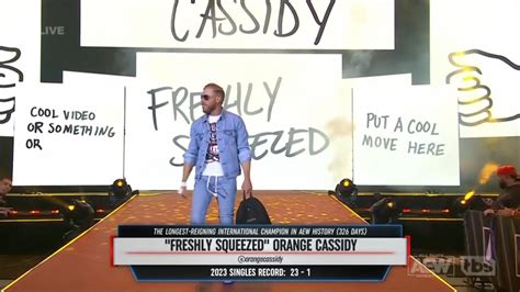 Orange Cassidy Entrance Aew Dynamite October 10 2023 Youtube