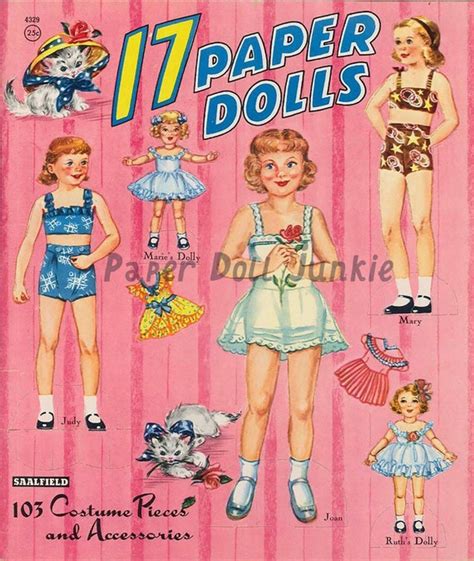 1950s Vintage Paper Dolls Instant Download Paper Dolls Etsy