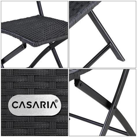 Casaria Ensemble Pi Ces De Balcon En Polyrotin Rom Set De Table Et