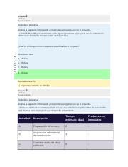 Examen Programación de proyectos con PERT CPM docx Pregunta 1