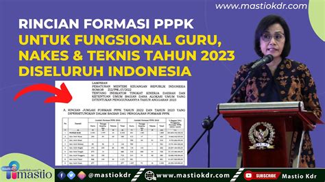 Rincian Jumlah Formasi Pppk Guru Nakes Dan Teknis Tahun Diseluruh