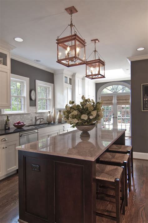 Benjamin Moore Coventry Gray For A Traditional Kitchen With A Brushed