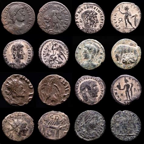 Impero Romano Lot Comprising Eight Ae Coins Antoninianus Follis