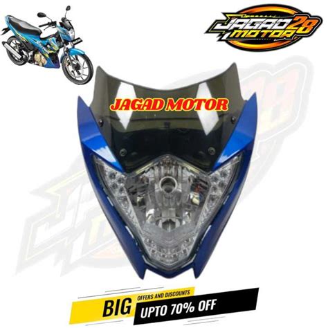 Batok Pala Depan Satria Fu Facelift Warna Biru Lazada Indonesia