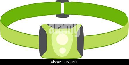 Man Headlamp Flashlight Cartoon Vector Illustration Stock Vector Image