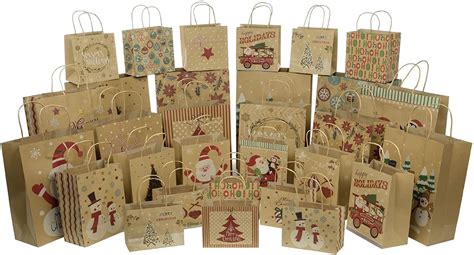 Kraft Paper Christmas Gift Bag Set Megapack Sizes And Etsy