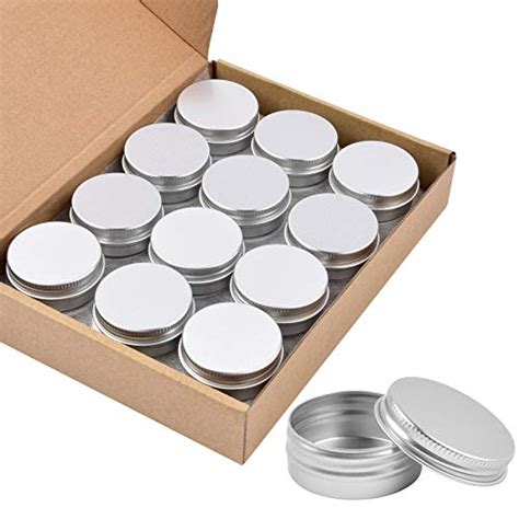 Aluminum Tin Cans Pcs Oz Metal Round Tins Containers Screw Lid