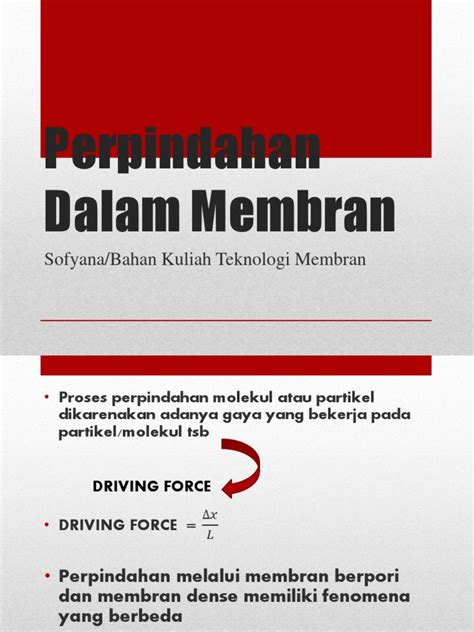 PDF Perpindahan Dalam Membran DOKUMEN TIPS