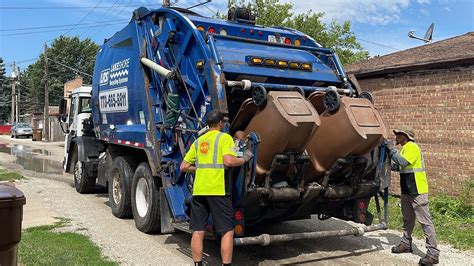 LRS Mack LR McNeilus Rear Loader Garbage Truck YouTube