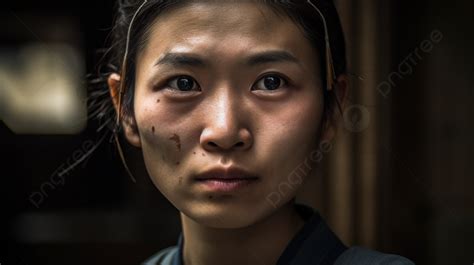 아시아 전통 의상을 입은 젊은 여성과 어두운 배경 건전한 얼굴 고화질 사진 사진 이마 배경 일러스트 및 사진 무료 다운로드