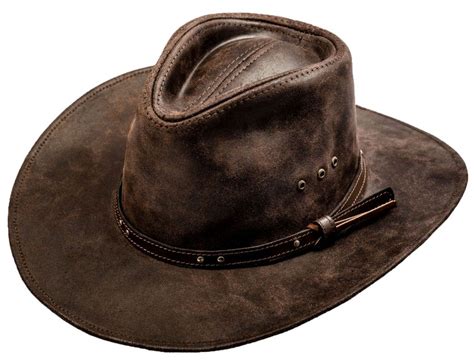 Buckaroo Real Leather Cowboy Hat Western Old West Cattleman Rancher