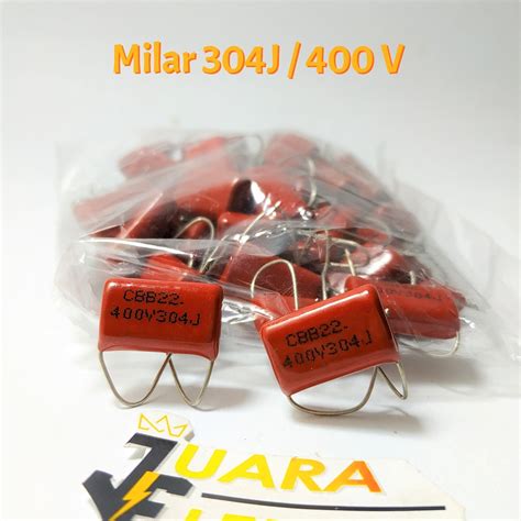 Jual Capasitor Milar J V Merah Kapasitor Milar J