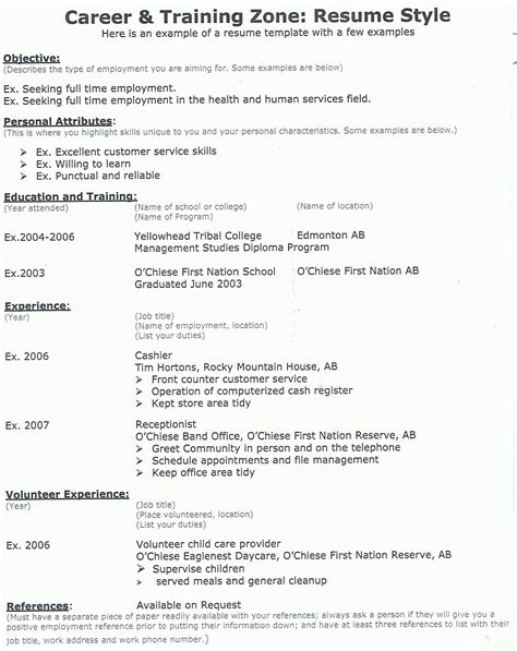 Tim Hortons Resume Online Resume Template