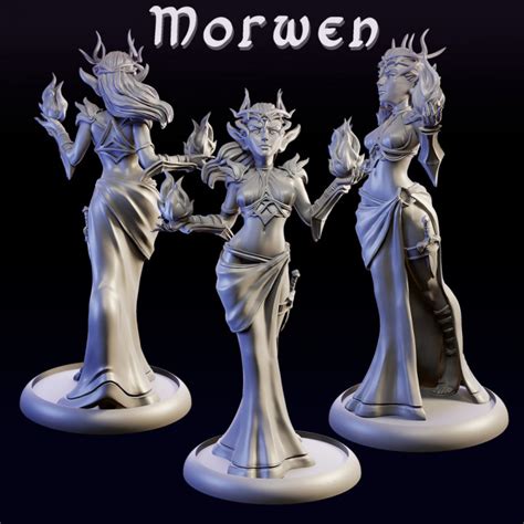 3D Printable Morwen Female Fantasy Elves I NUDE By CLAUDIASCULPTS