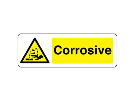 Corrosive Sign Hazard Signs Safe Industrial