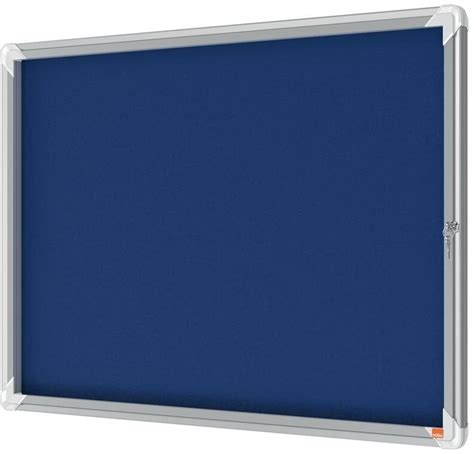 Nobo Premium Plus Xa Blue Felt Lockable Notice Board Office