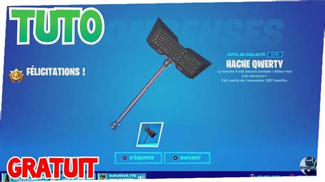 Tuto Comment Avoir La Pioche Qwerty Gratuite Sur Fortnite Youtube